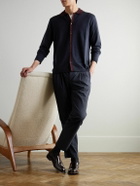 Mr P. - Two-Tone Merino Wool Shirt - Blue