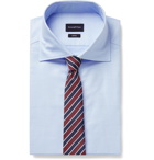 ERMENEGILDO ZEGNA - Trofeo Slim-Fit Cutaway-Collar Cotton-Poplin Shirt - Blue