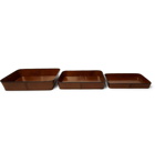 Ben Soleimani - Three-Piece Leather Tray Set - Brown
