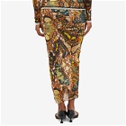 Jean Paul Gaultier Women's Butterfly Mesh Maxi Skirt in Yellow/Multi