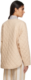 Totême Beige Quilted Jacket