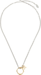 Off-White Silver & Gold Bicolor Arrow Necklace