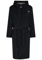Boss Hooded Terry Robe Black
