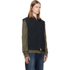 Diesel Black Cotton Ripstop Oval D Patch Vest
