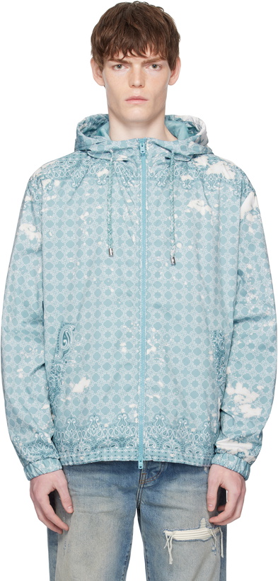 Photo: AMIRI Blue MA Quad Windbreaker Jacket
