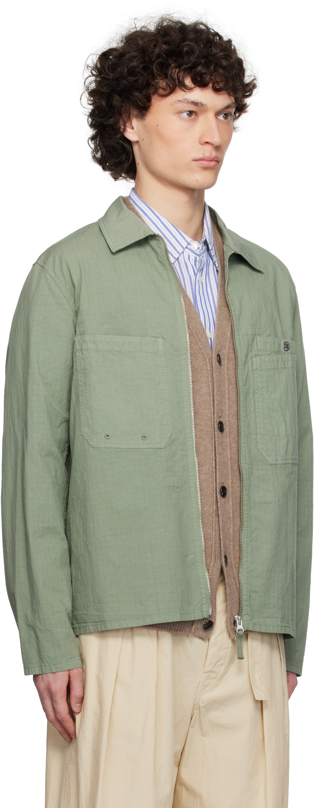 Stone Island Green Mil-Spec Stretch Ripstop-TC Jacket Stone Island