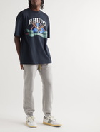 Rhude - Printed Cotton-Jersey T-Shirt - Blue