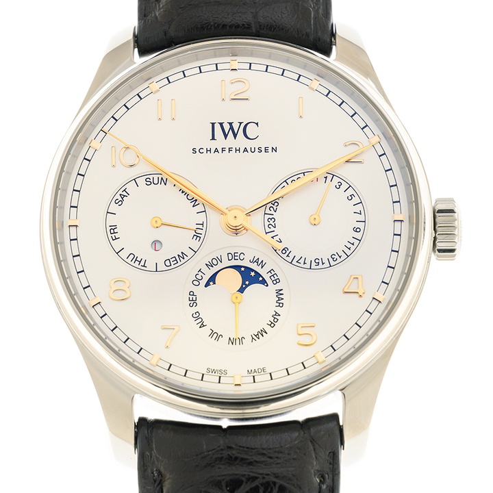 Photo: IWC Portugieser Perpetual Calendar Automatic Silver Dial Mens Watch IW344203