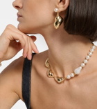 Self-Portrait Faux pearl-embellished drop earrings