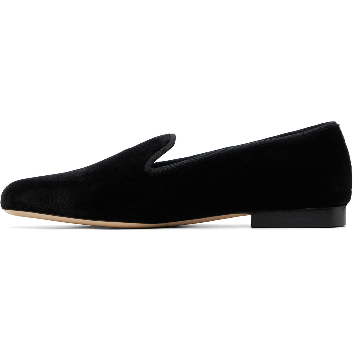 TOTEME Black Velvet Loafers