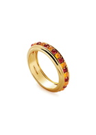 Missoma Hot Rox 18kt Gold-plated Vermeil Ring