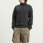 Our Legacy Men's Slub Twisted Wool Popover Turtleneck in Ash Grey