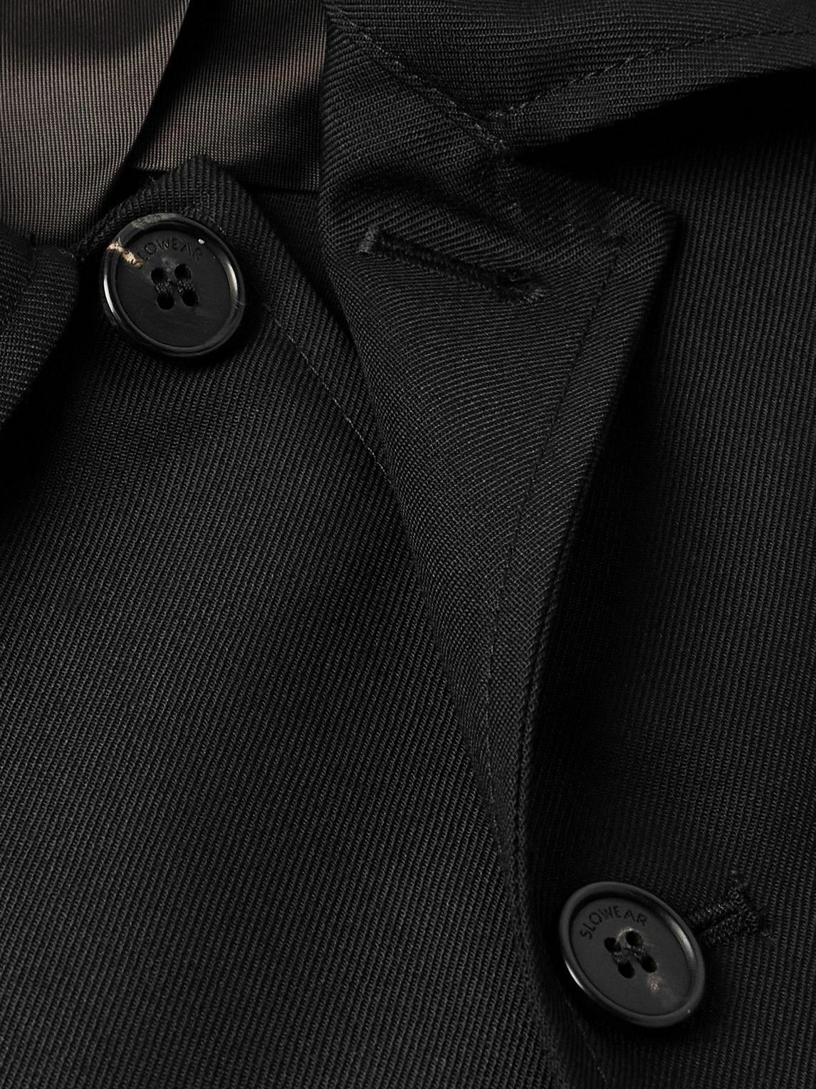 Incotex - Wool and Mohair-Blend Twill Bomber Jacket - Black