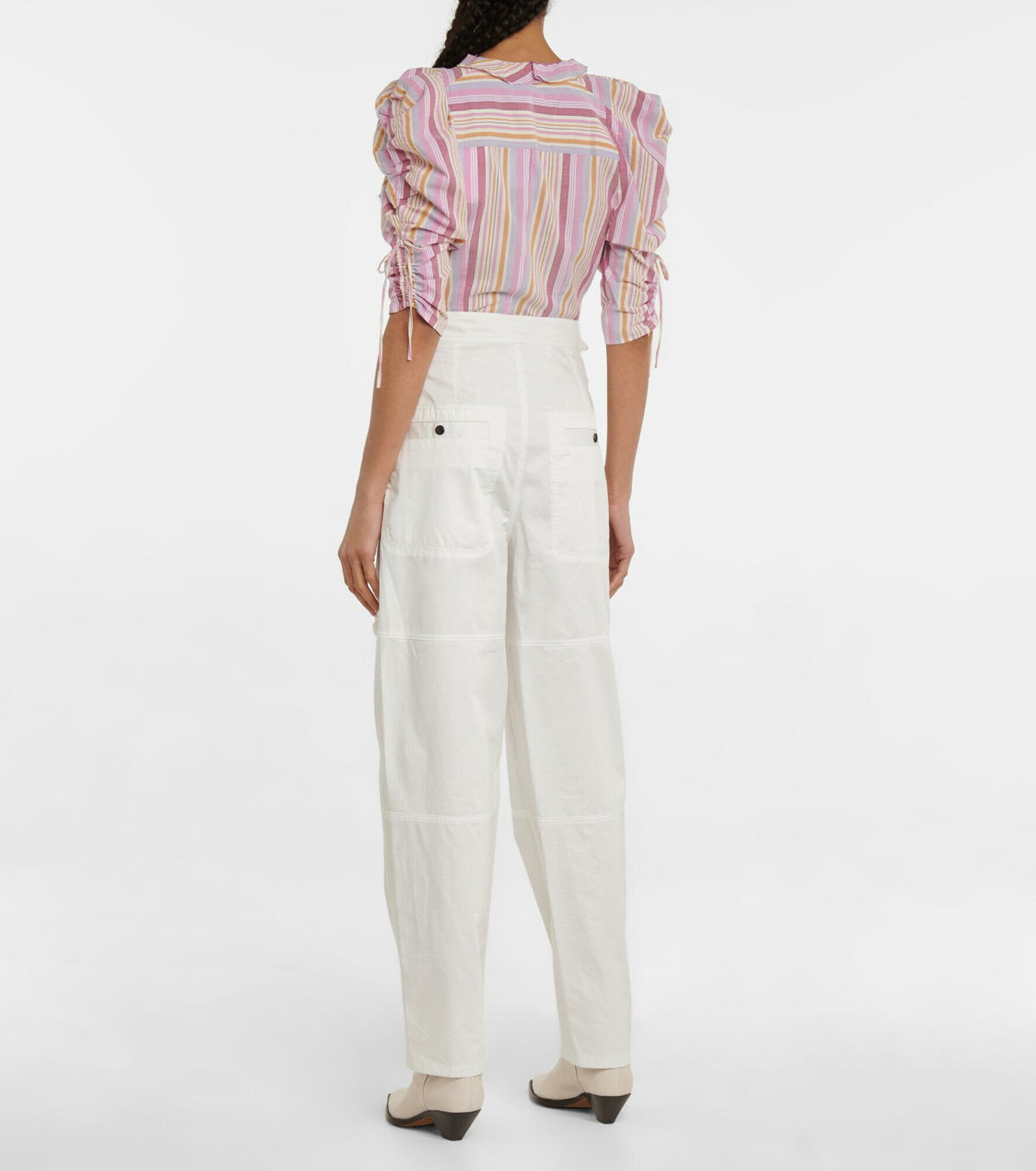 Isabel Marant - Ferima high-rise tapered cotton pants Isabel