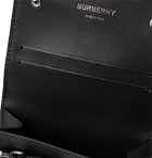 Burberry - Logo-Detailed Full-Grain Leather Wallet with Lanyard - Black