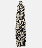 Cala de la Cruz Oliviera printed halterneck maxi dress
