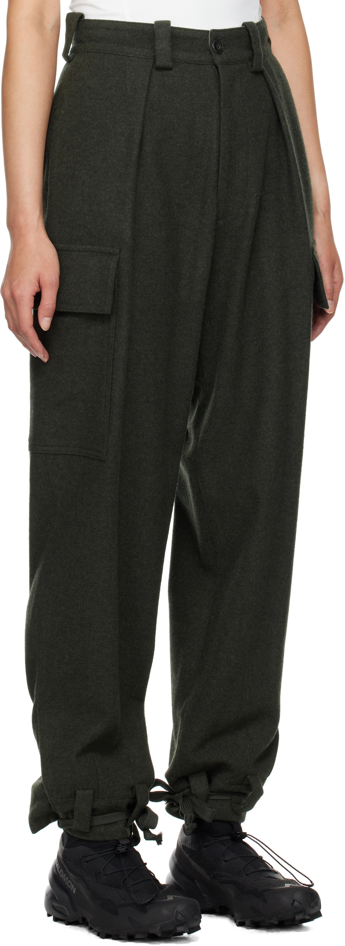 HYEIN SEO Khaki Military Wool Trousers