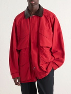 Aimé Leon Dore - Leather-Trimmed Cotton-Blend Jacket - Red