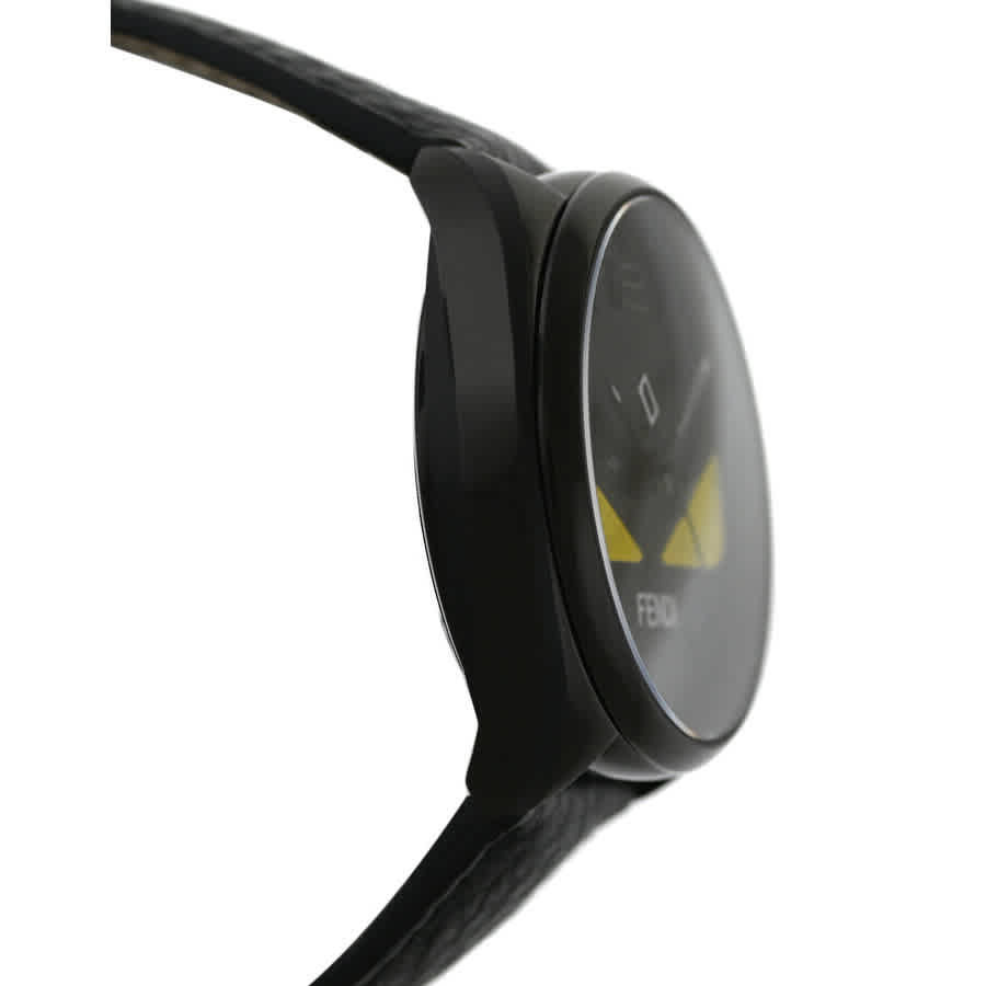 Fendi Momento Bugs Quartz Black Dial Mens Watch Momento Bugs