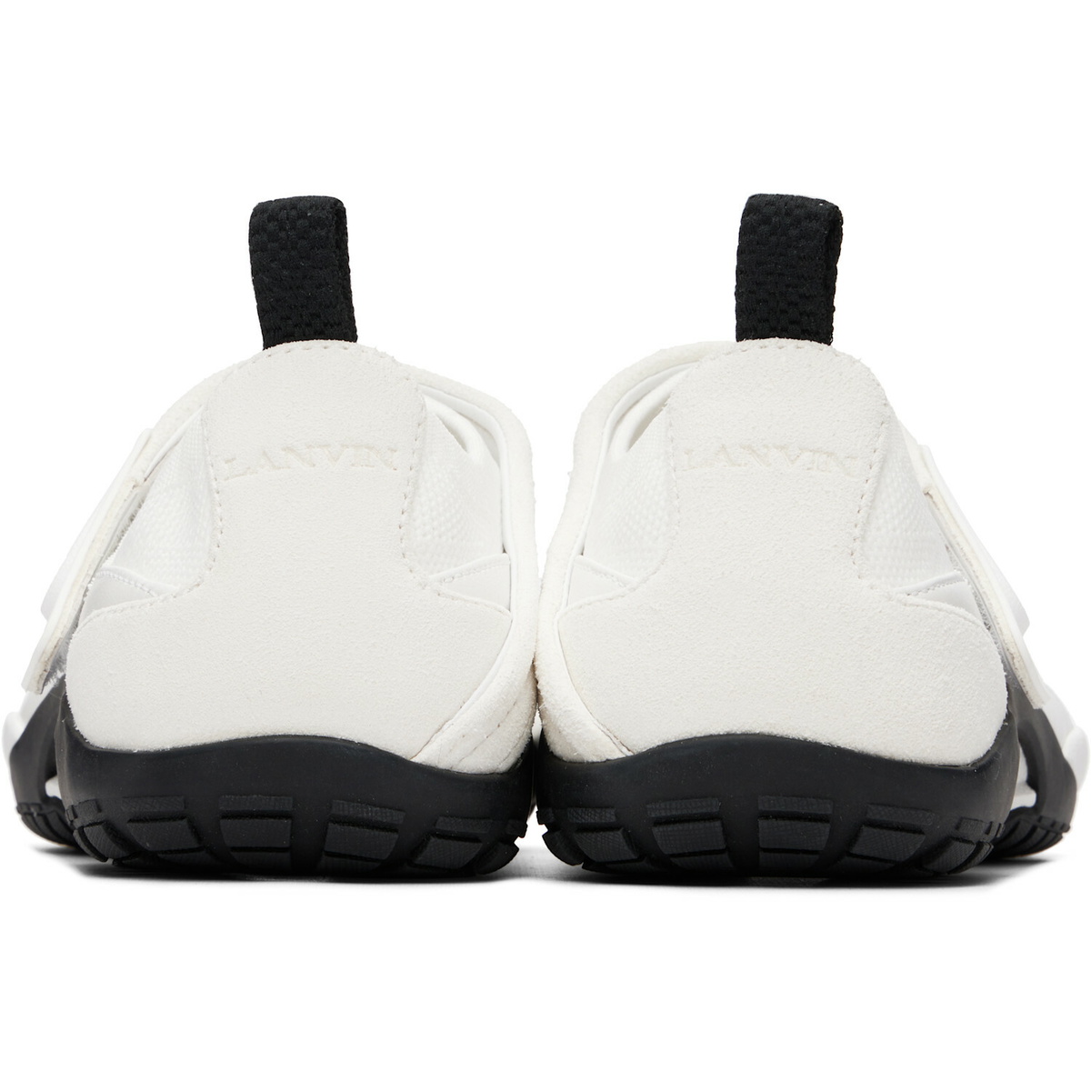 Lanvin White LNV1 Knit & Suede Sneakers