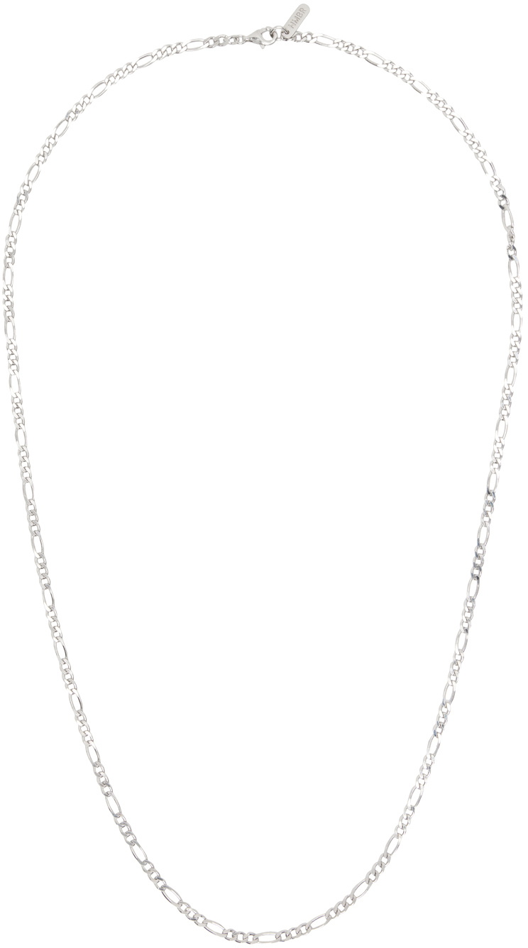 Numbering Silver #7708 Slim Figaro Chain Necklace