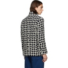 Blue Blue Japan Black and Off-White Wool Tataki Jacket