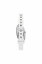 Diesel D-Era Two-Hand White Leather Watch - Timeframes Womens in White