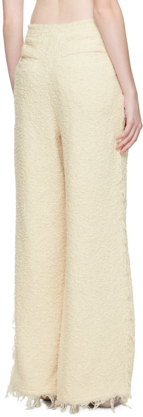 Eckhaus Latta Off-White Frayed Trousers