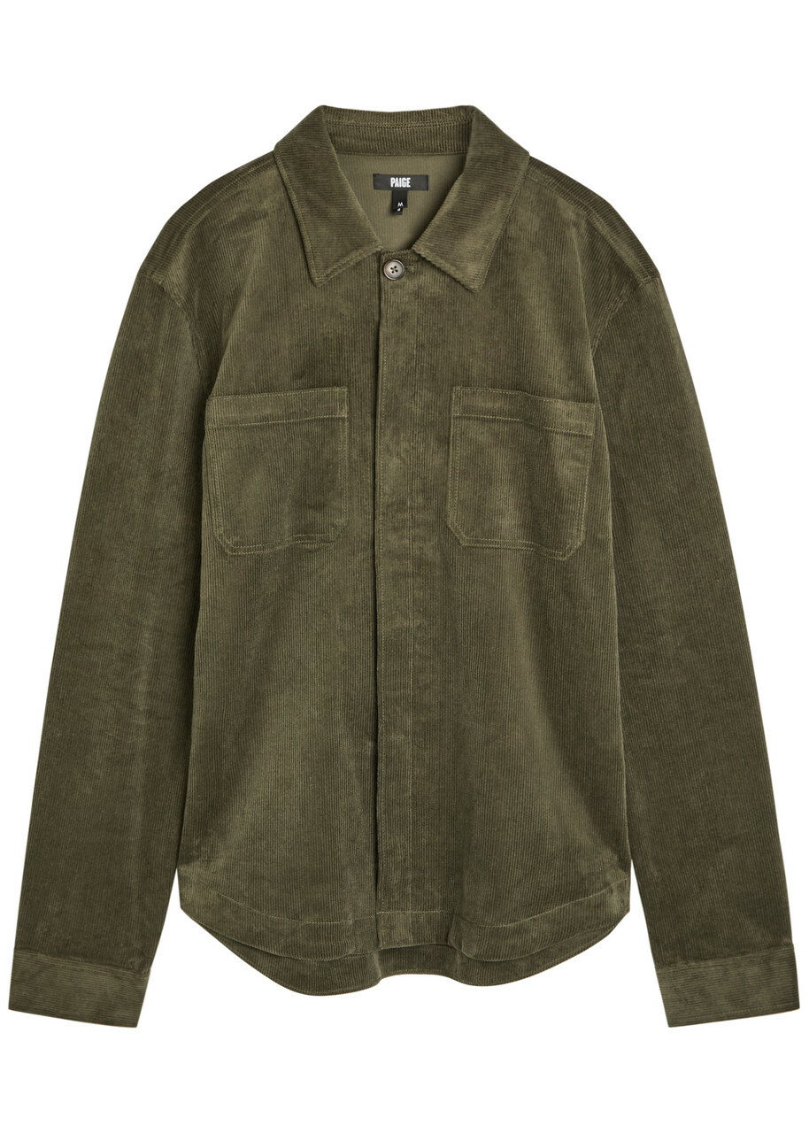 Paige Jace Corduroy Overshirt Khaki