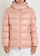 Moncler Maire Padded Hooded Laqué Nylon Jacket Light Pink