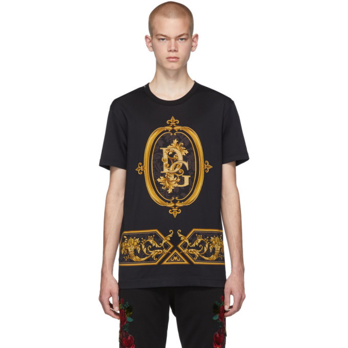 Photo: Dolce and Gabbana Black Sacro Logo T-Shirt