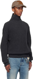 Y/Project Gray Zip Insert High Neck Sweater