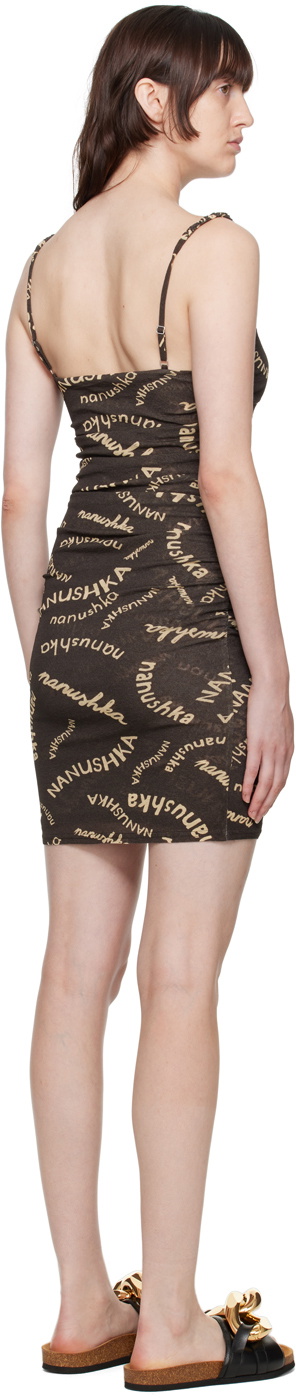 Nanushka Brown Adie Mini Dress