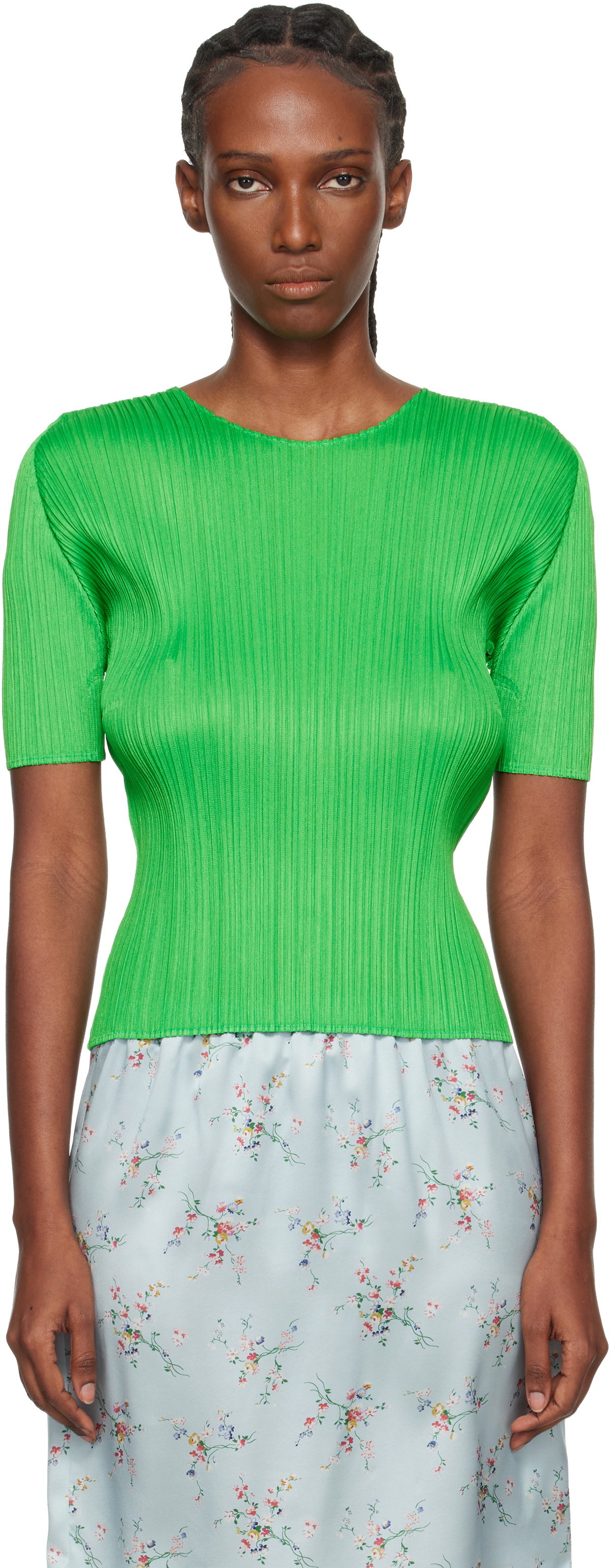 PLEATS PLEASE ISSEY MIYAKE Green Monthly Colors April T-shirt