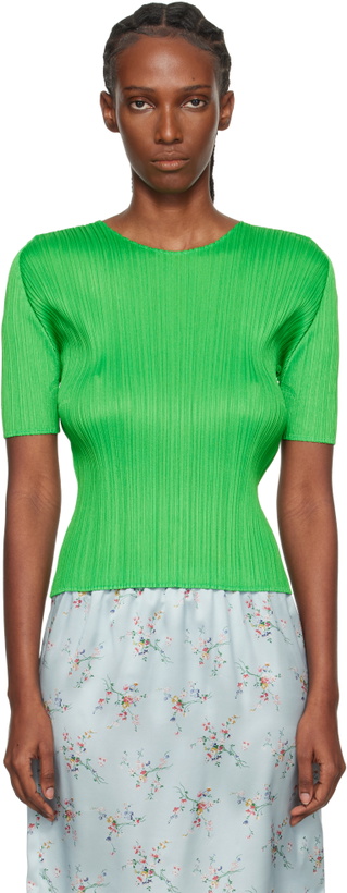 Photo: PLEATS PLEASE ISSEY MIYAKE Green Monthly Colors April T-shirt