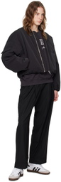 GANNI Black Oversized Bomber Jacket