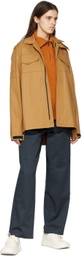 GR10K Khaki Firepanel Zip Overshirt Jacket