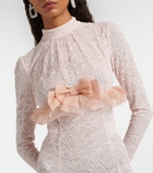 Alessandra Rich Bow-detail lace gown