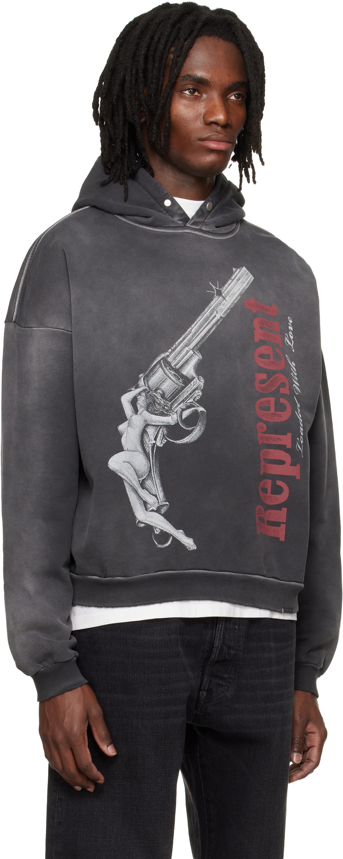Represent Black 'Loaded With Love' Hoodie