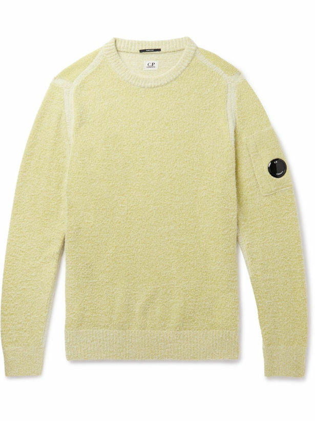 Photo: C.P. Company - Logo-Appliquéd Fleece Sweater - Yellow