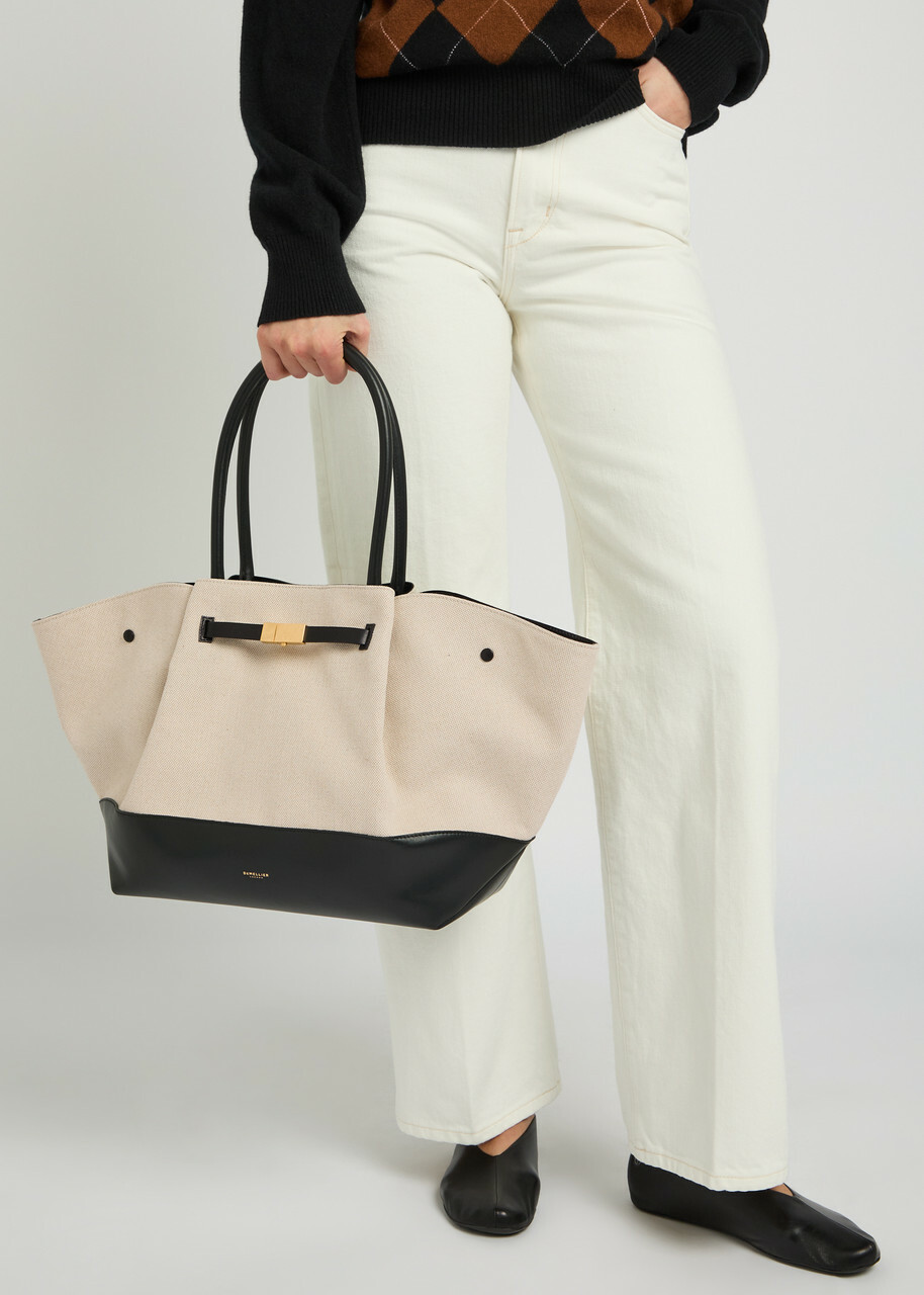 Demellier The New York Grained Leather Tote bag - Black And White - One Size