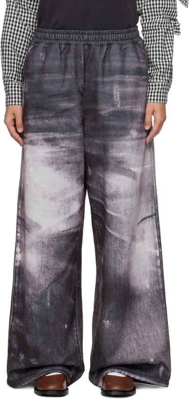 Photo: OPEN YY Gray Jean Effect Wide Lounge Pants