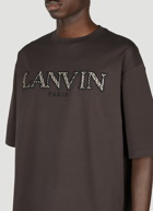 Lanvin - Logo Embroidery T-Shirt in Brown