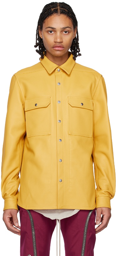 Photo: Rick Owens Yellow Outershirt Leather Jacket