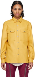 Rick Owens Yellow Outershirt Leather Jacket