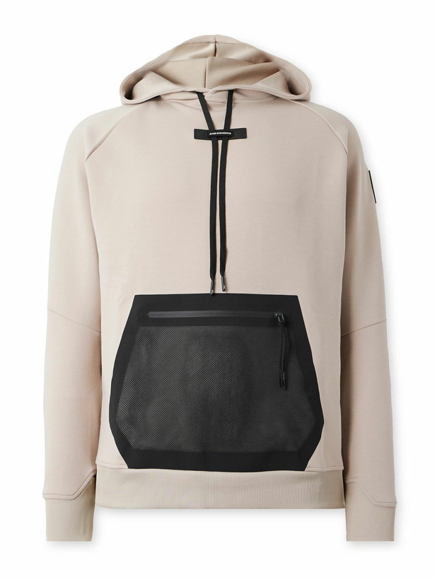 Photo: ON - Mesh-Trimmed Recycled Jersey Hoodie - Neutrals