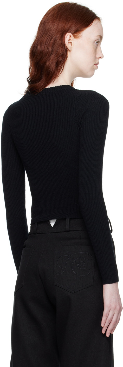 Fax Copy Express Black Tight Sweater