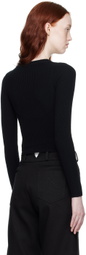 Fax Copy Express Black Tight Sweater