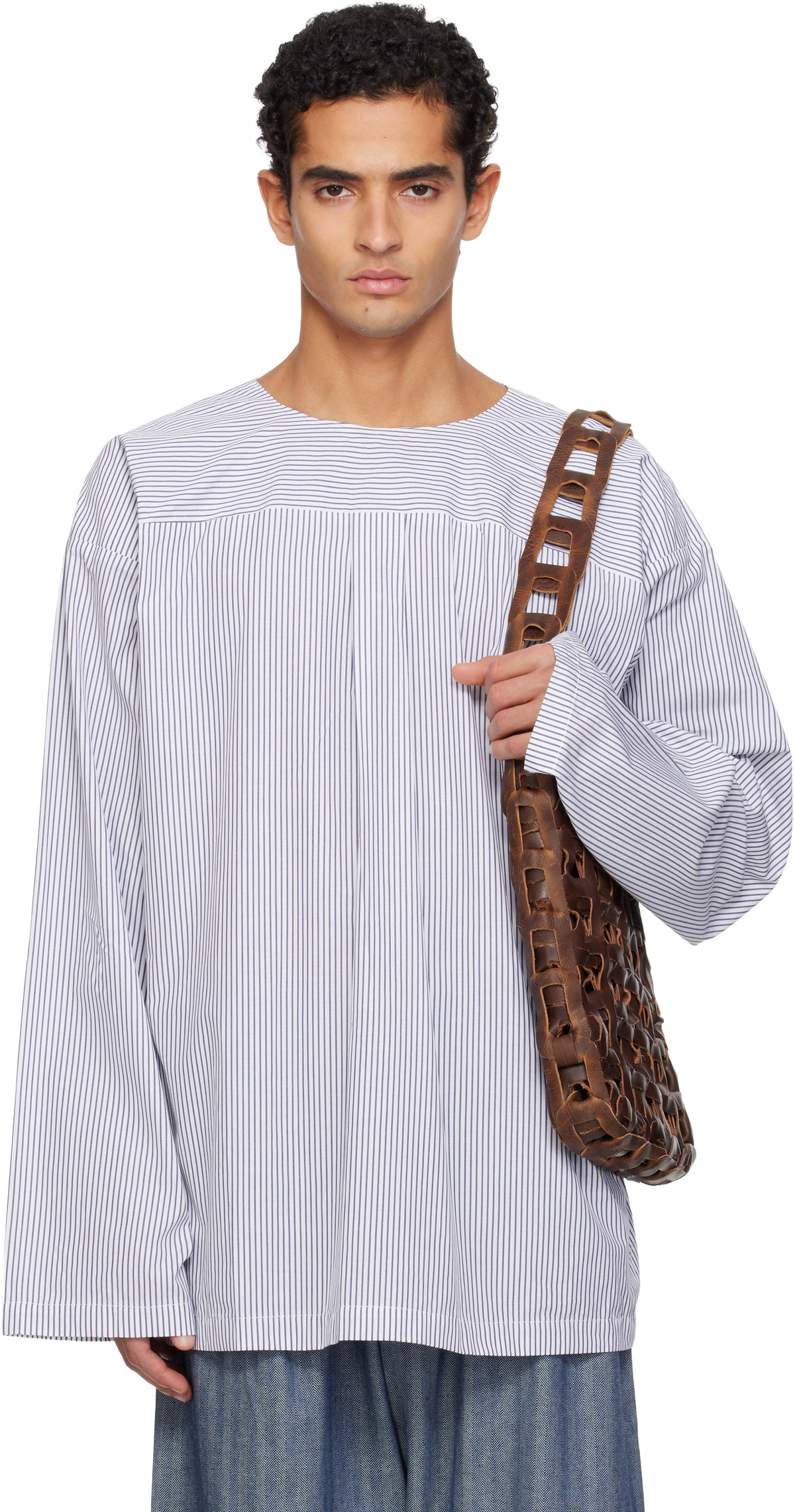 SC103 White & Navy Radar Shirt