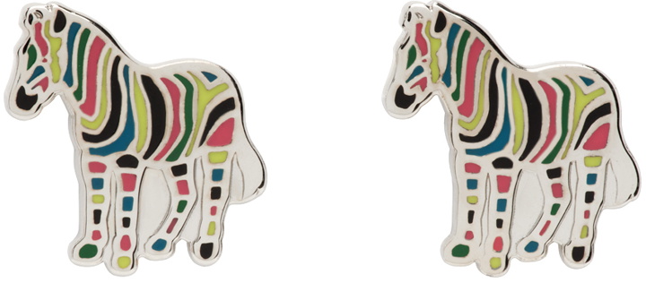 Photo: Paul Smith Multicolor Stripe Zebra Cuff Links